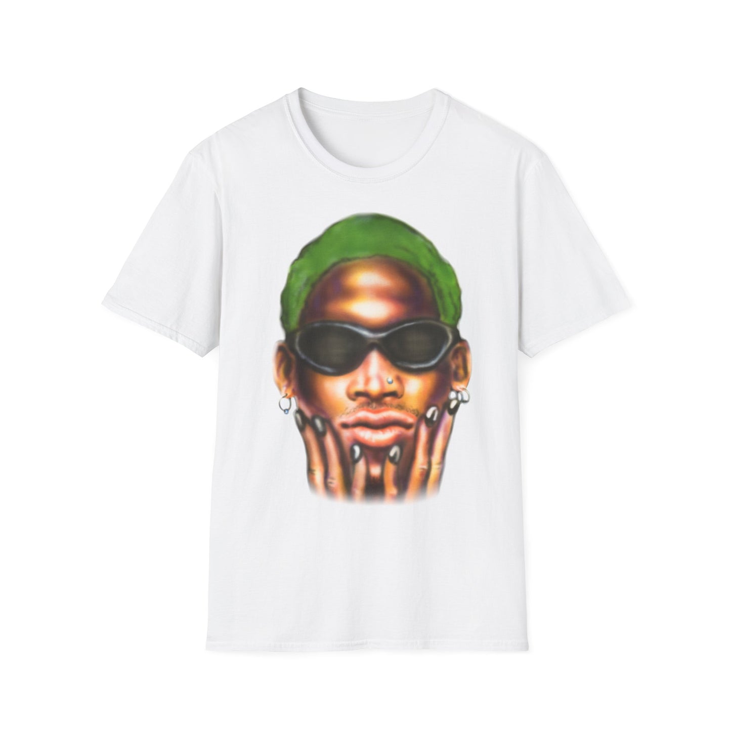 Dennis Rodman White Airbrush T-shirt 
